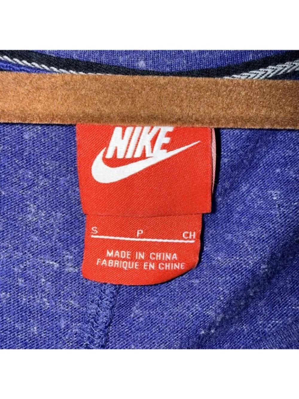 Nike Sportswear Gym Vintage Crew 3/4 Sleeve Scoop Neck Heathered Blue Pullover